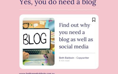 Yes, you need a blog too